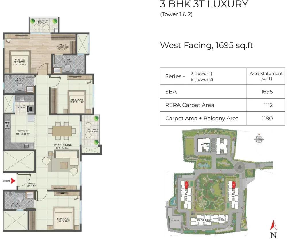 Abhee Aaria apartments floor plan