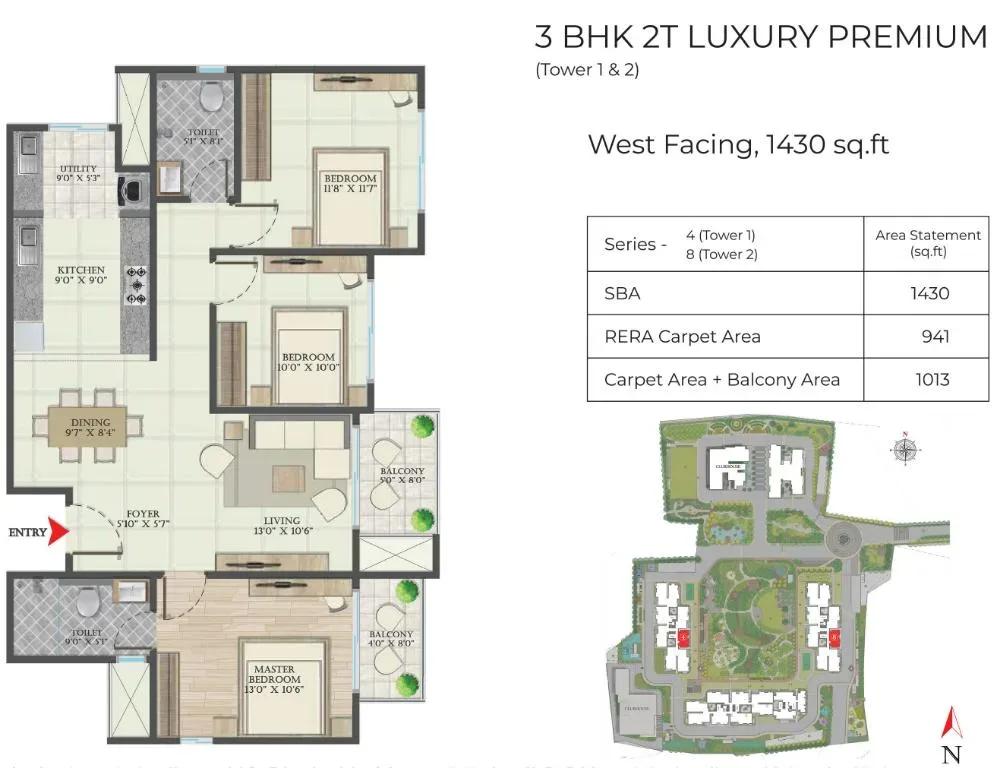 Abhee Aaria apartments floor plan