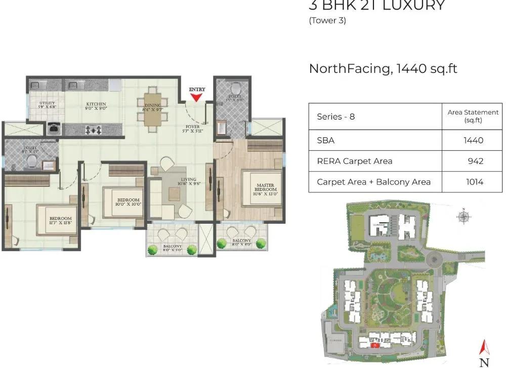 Abhee Aaria apartments floor plan