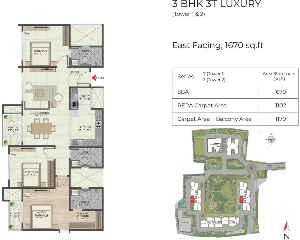 Abhee Aaria apartments floor plan