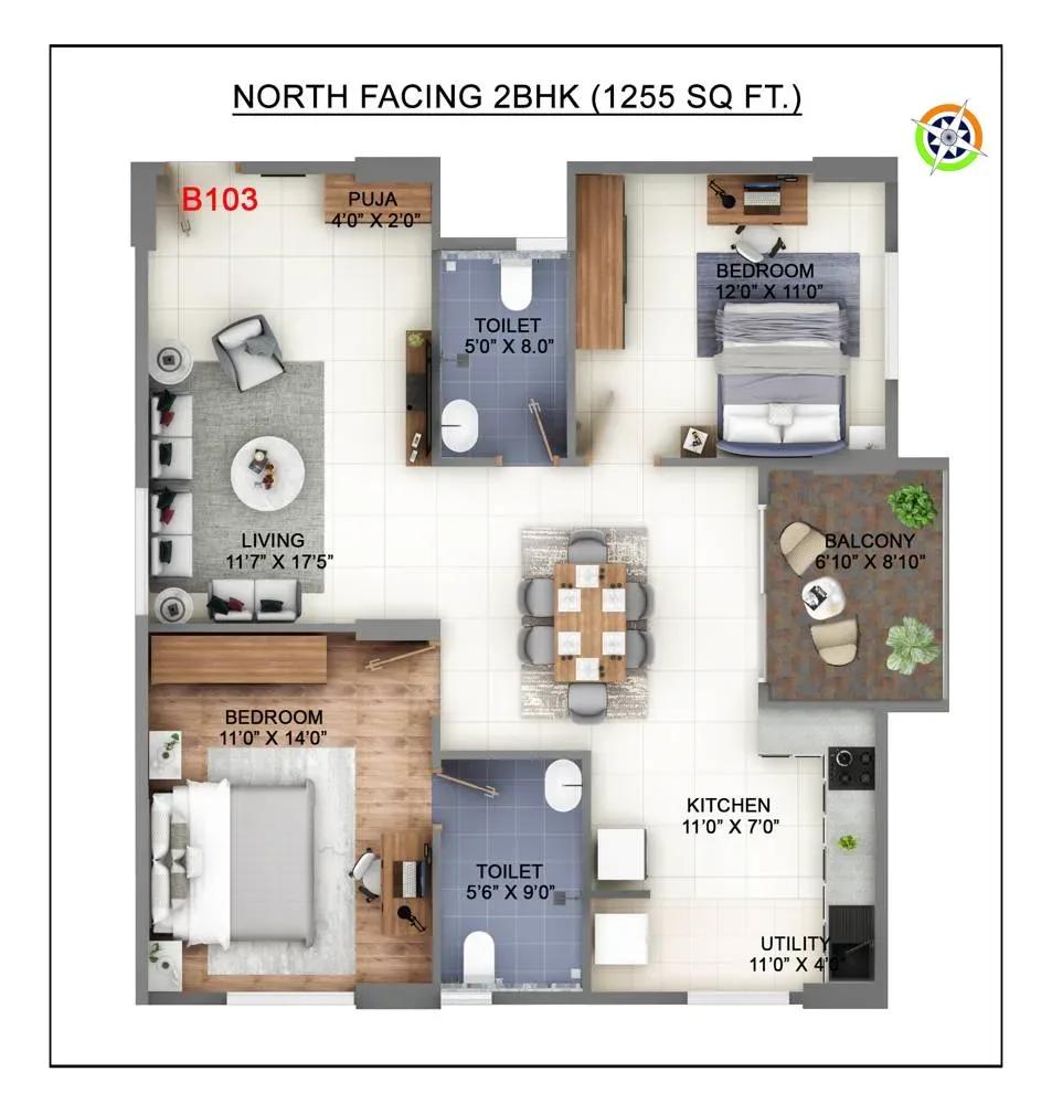 Abhee Kings Court apartments floor plan