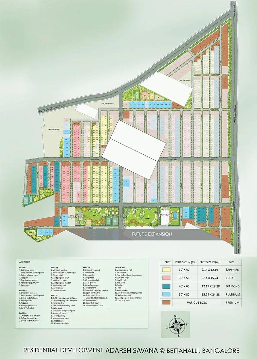 Adarsh Savana plots master plan