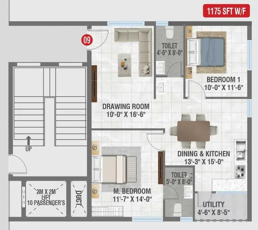 Amrutha Sagar apartments floor plan