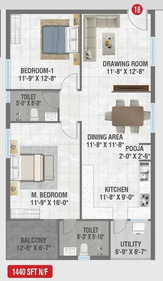 Amrutha Sagar apartments floor plan