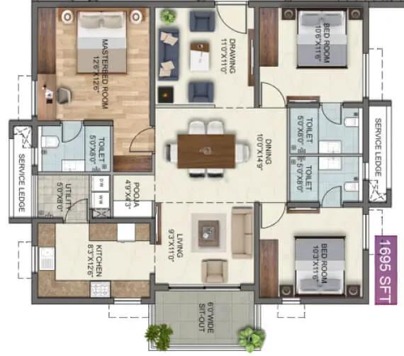 Anvita High9 apartments