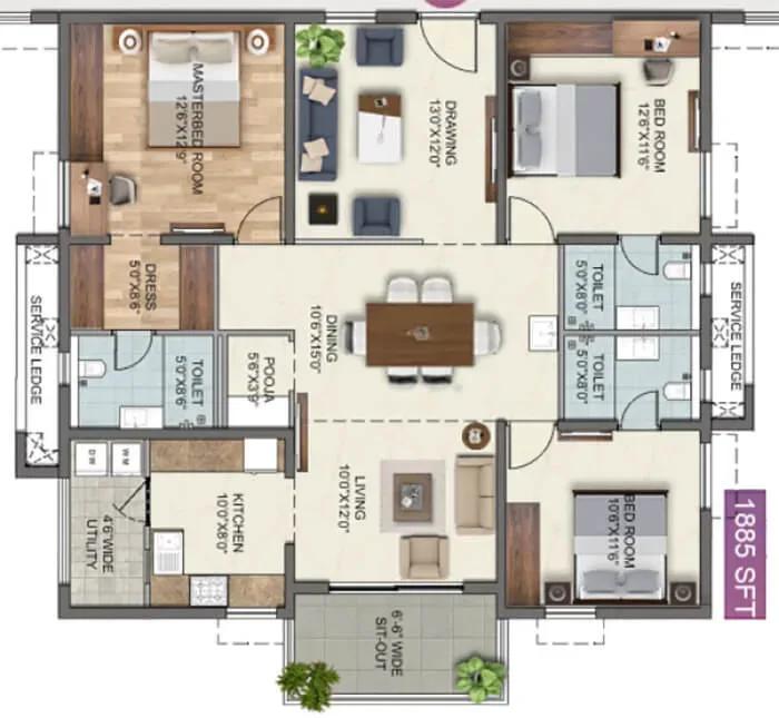 Anvita High9 apartments