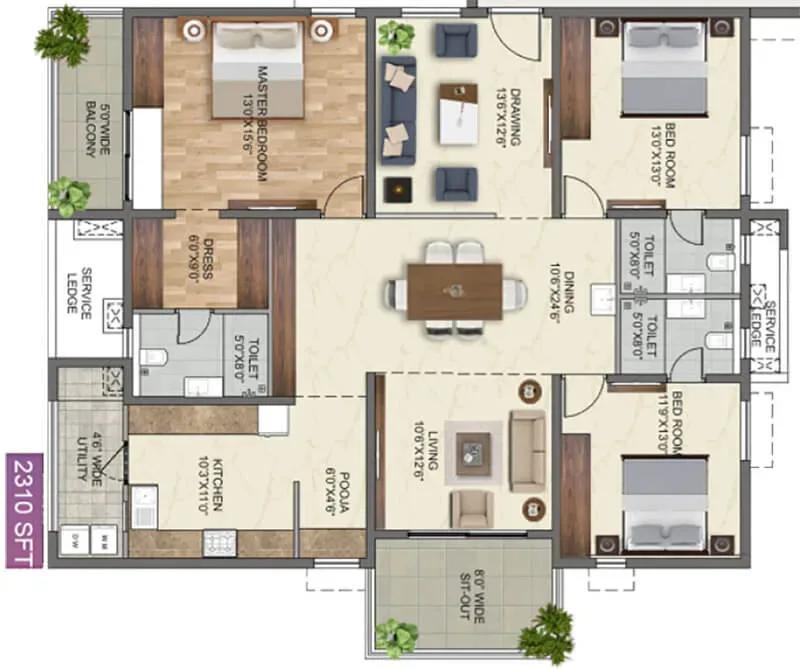 Anvita High9 apartments