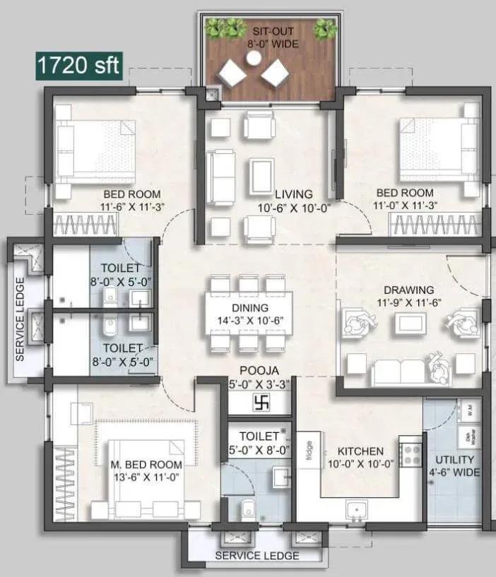 Anvita Ivana Phase 2 floor plan