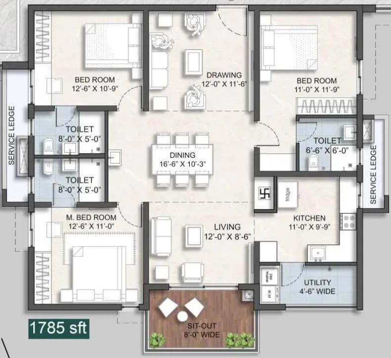 Anvita Ivana Phase 2 floor plan
