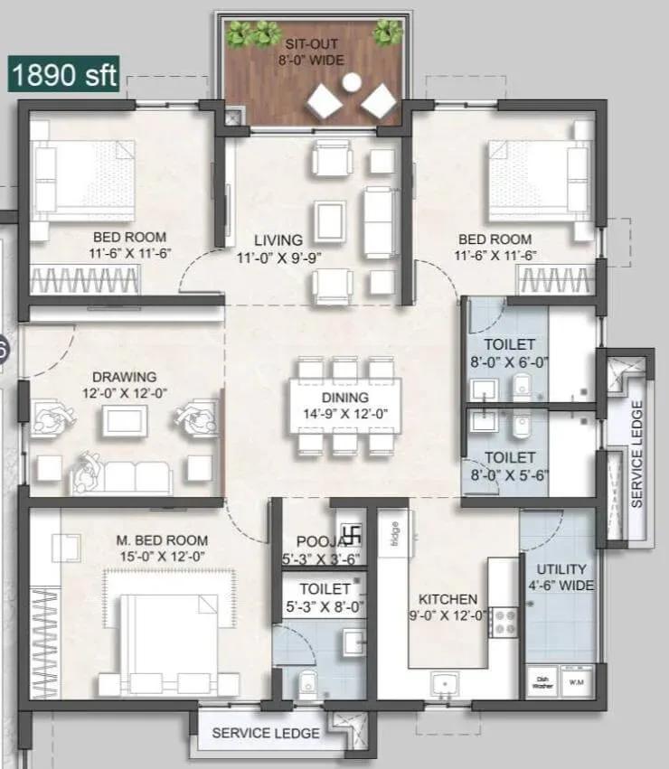 Anvita Ivana Phase 2 floor plan