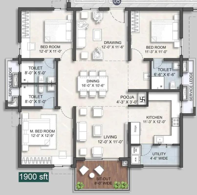 Anvita Ivana Phase 2 floor plan