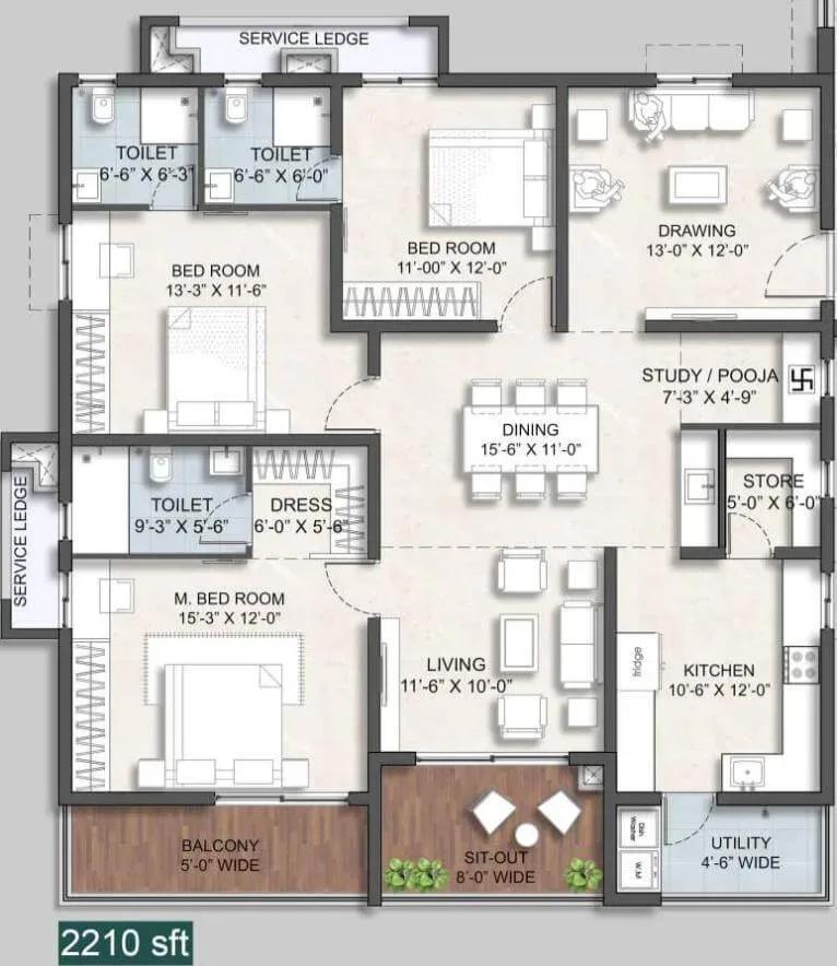 Anvita Ivana Phase 2 floor plan