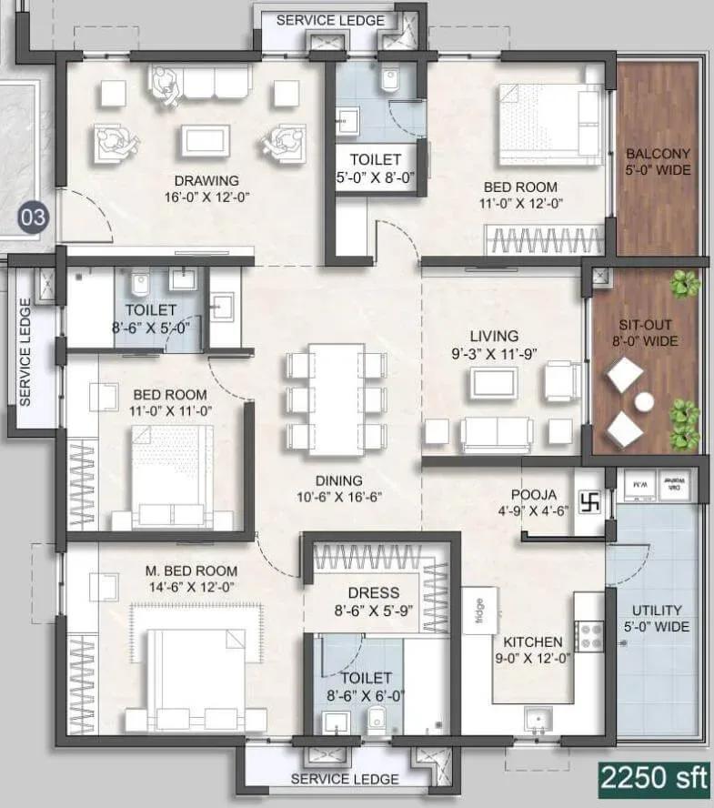 Anvita Ivana Phase 2 floor plan