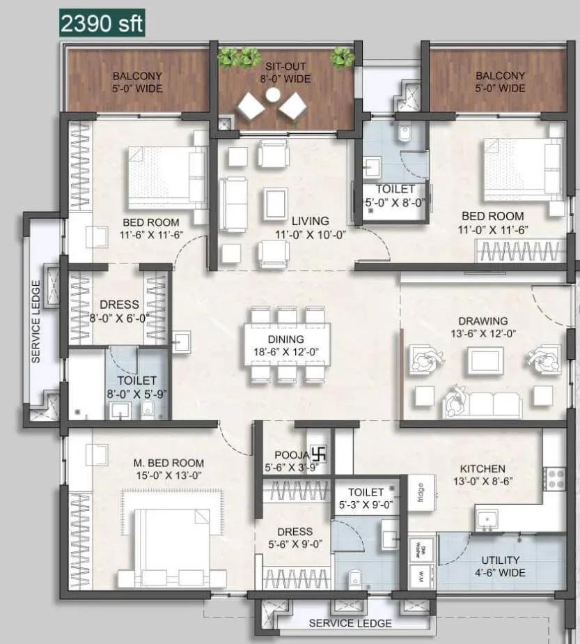 Anvita Ivana Phase 2 floor plan