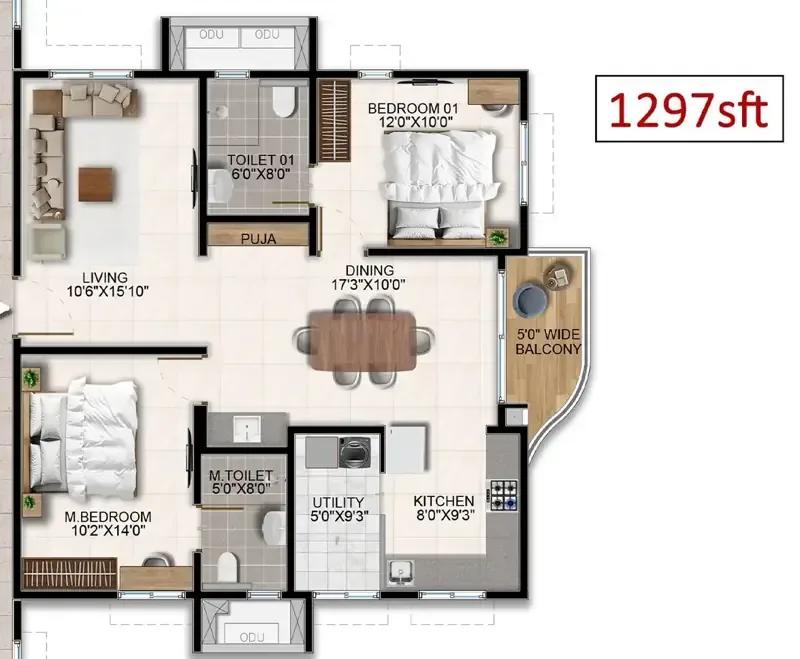 Aparna Wonder Woods floor plan