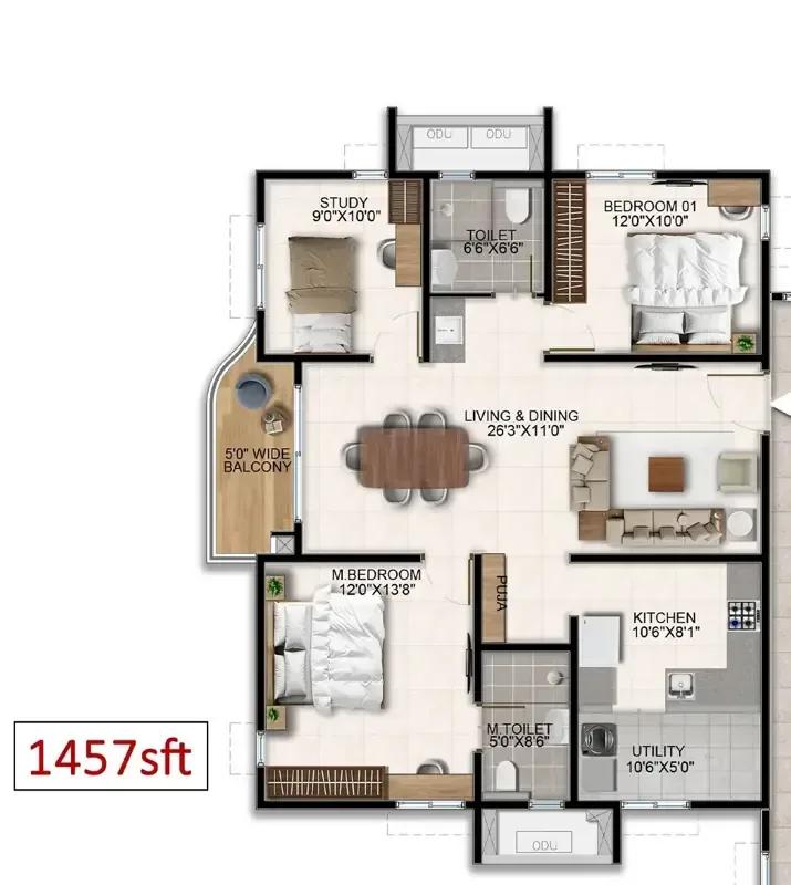 Aparna Wonder Woods floor plan