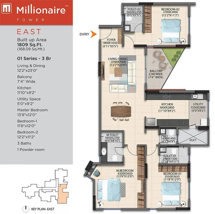 Artismo Millionaire Tower floor plan