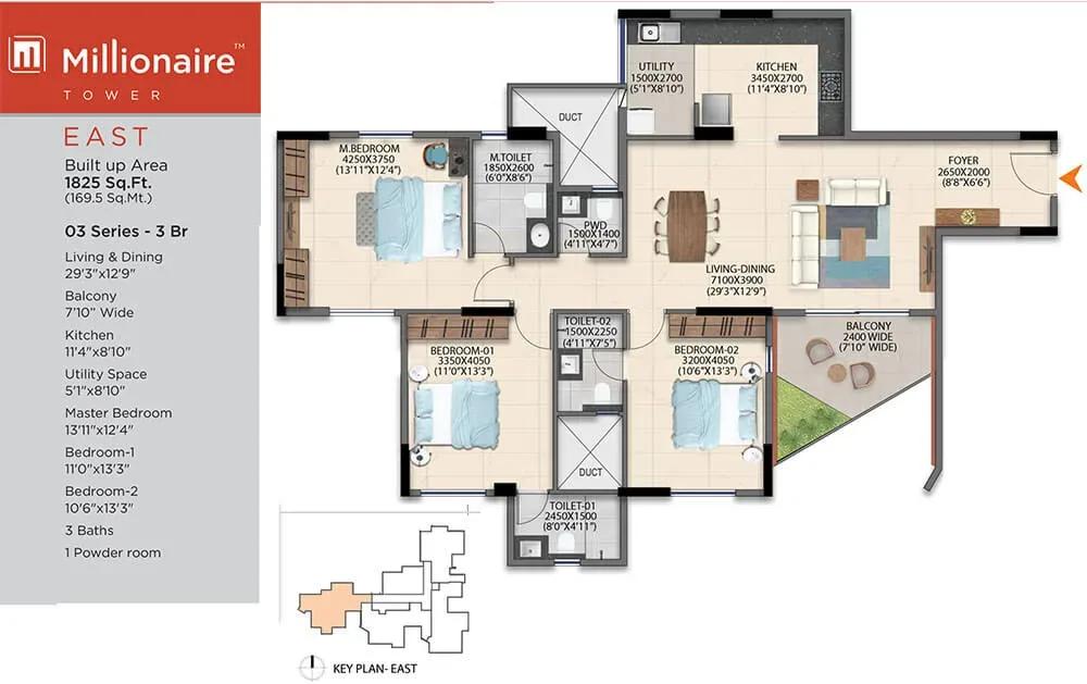 Artismo Millionaire Tower floor plan