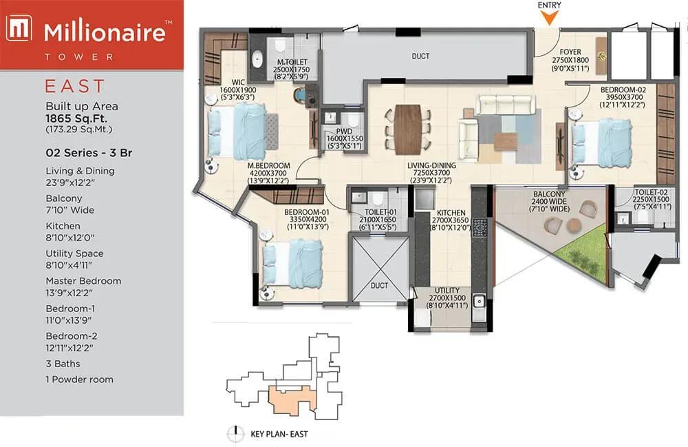 Artismo Millionaire Tower floor plan