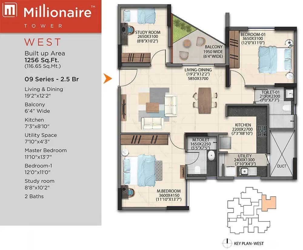 Artismo Millionaire Tower floor plan
