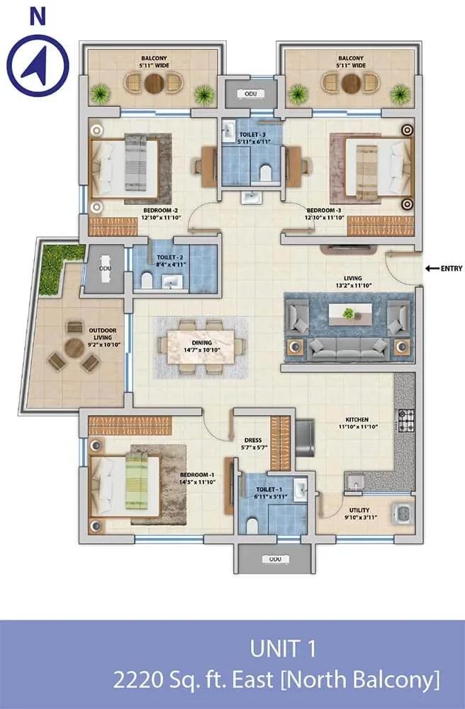 ASBL Spectra apartments floor plan