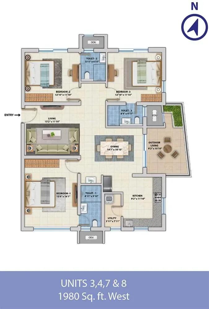 ASBL Spectra apartments floor plan