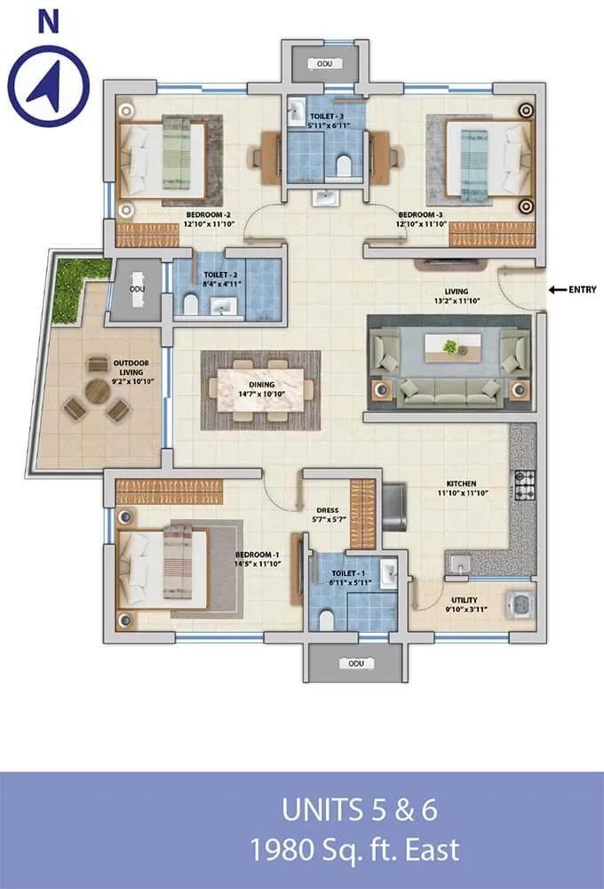 ASBL Spectra apartments floor plan