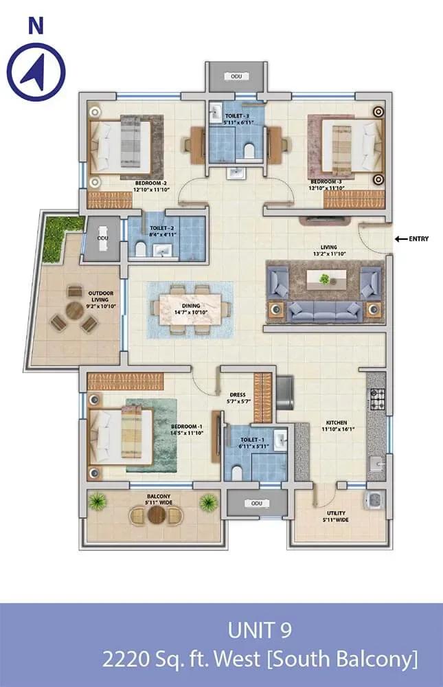 ASBL Spectra apartments floor plan