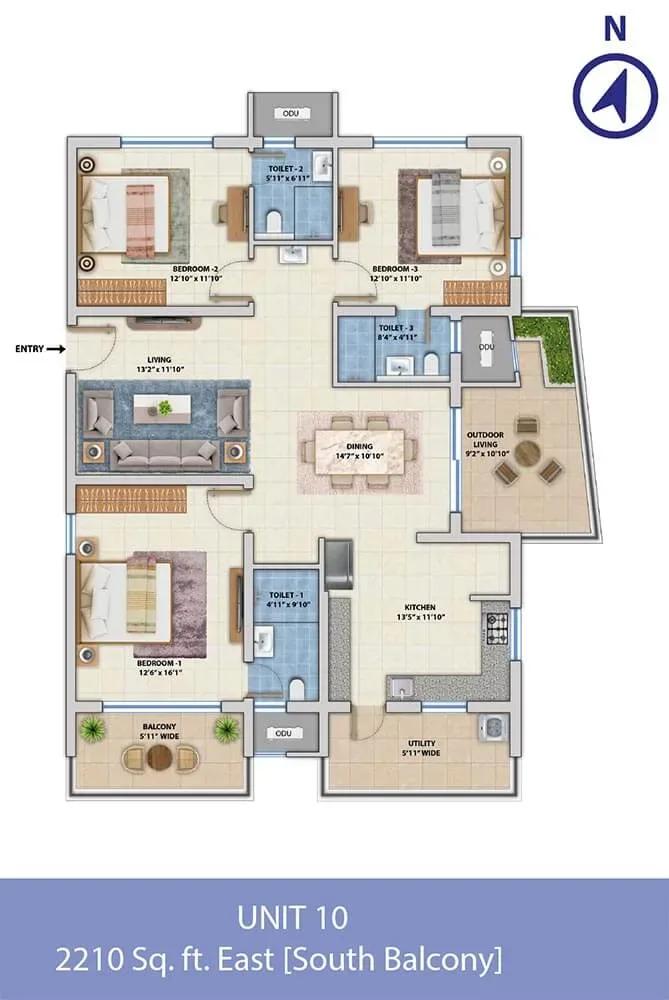 ASBL Spectra apartments floor plan