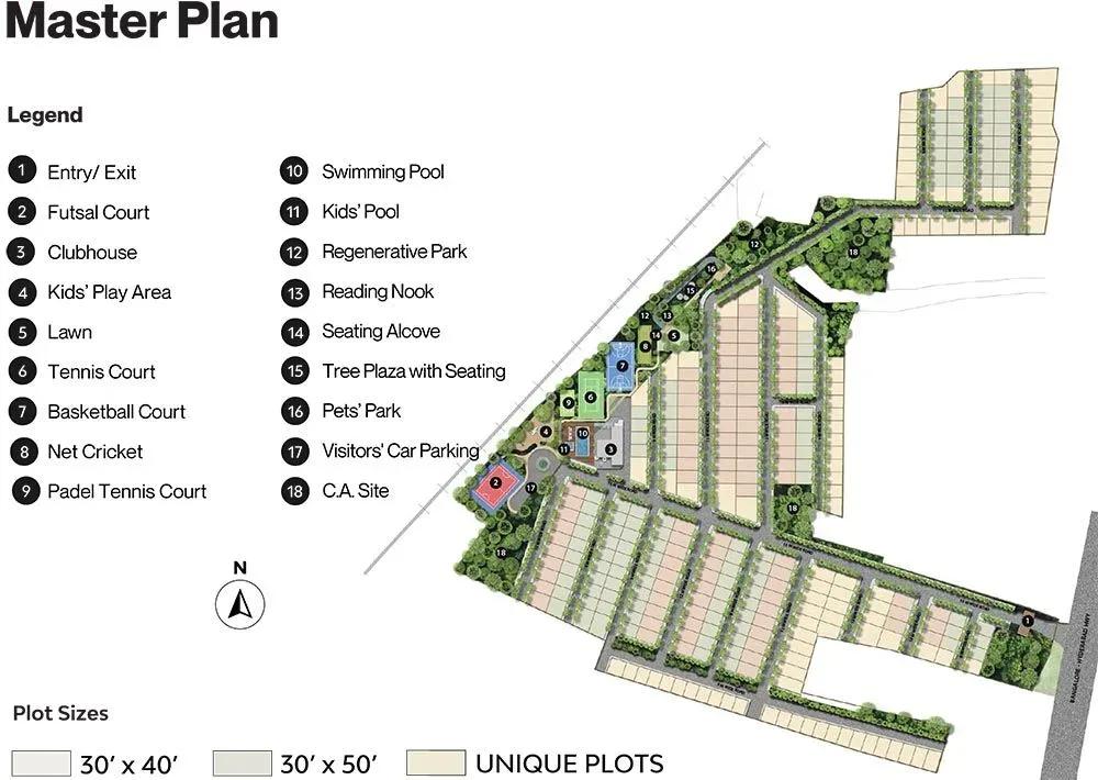 Assetz Codename The First Bloom plots master plan