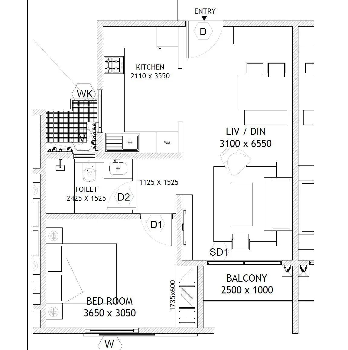 Assetz Here & Now apartments floor plan