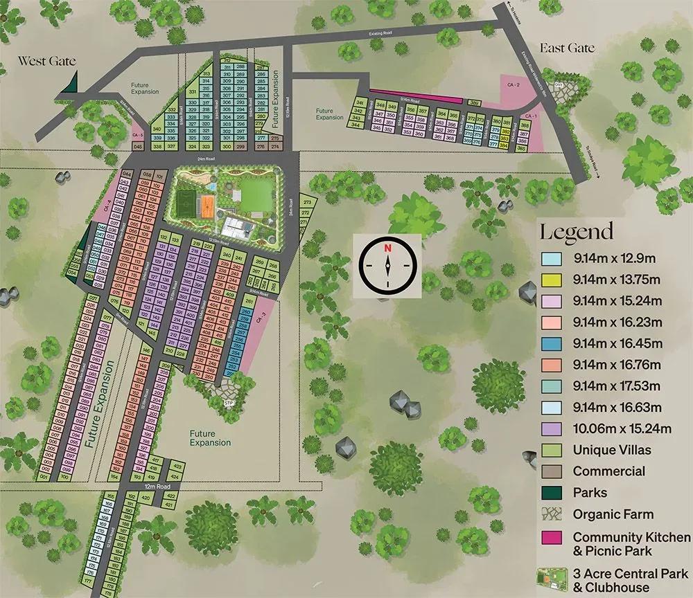 Atmos JR Eastfields Villas villas master plan