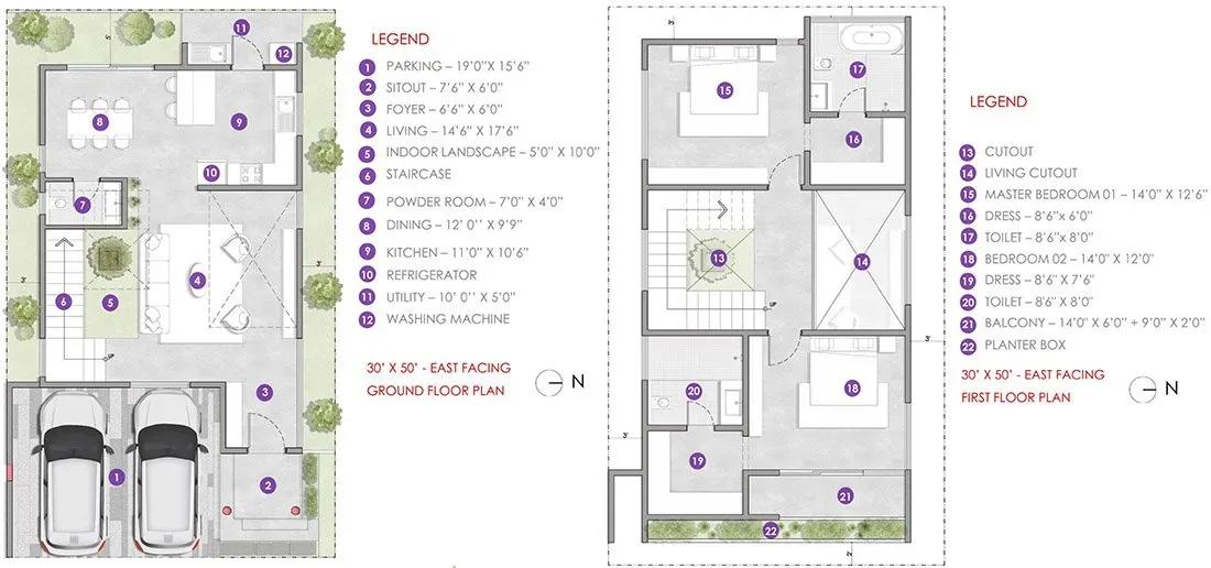 Atmos JR Eastfields Villas villas floor plan