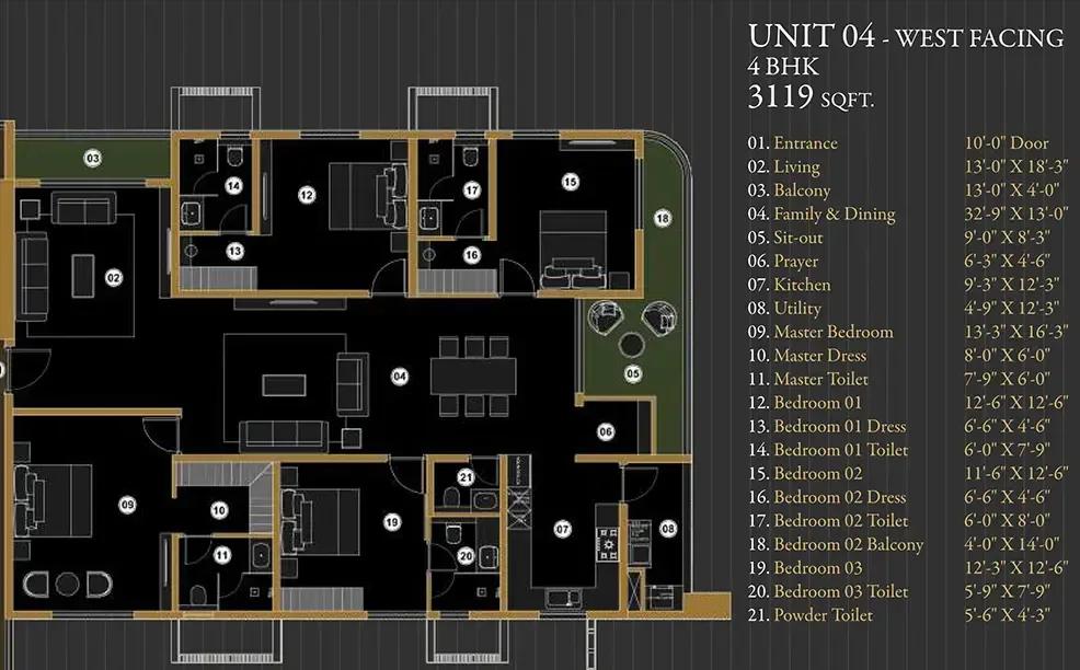 Aurum by Sree Varaaha apartments floor plan
