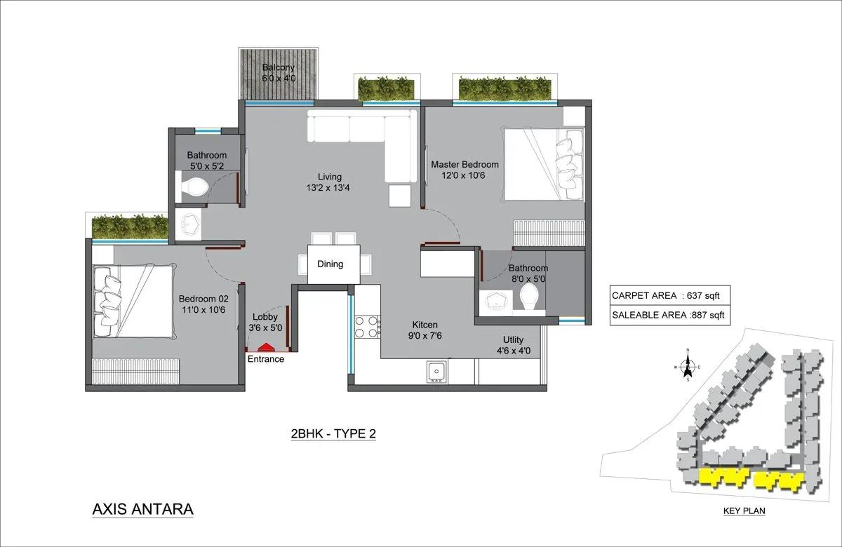 Axis Antara apartments floor plan