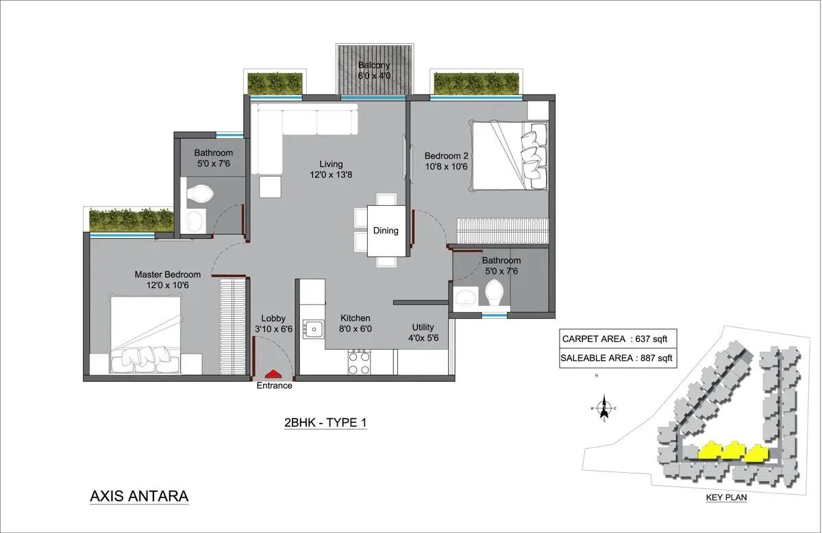 Axis Antara apartments floor plan