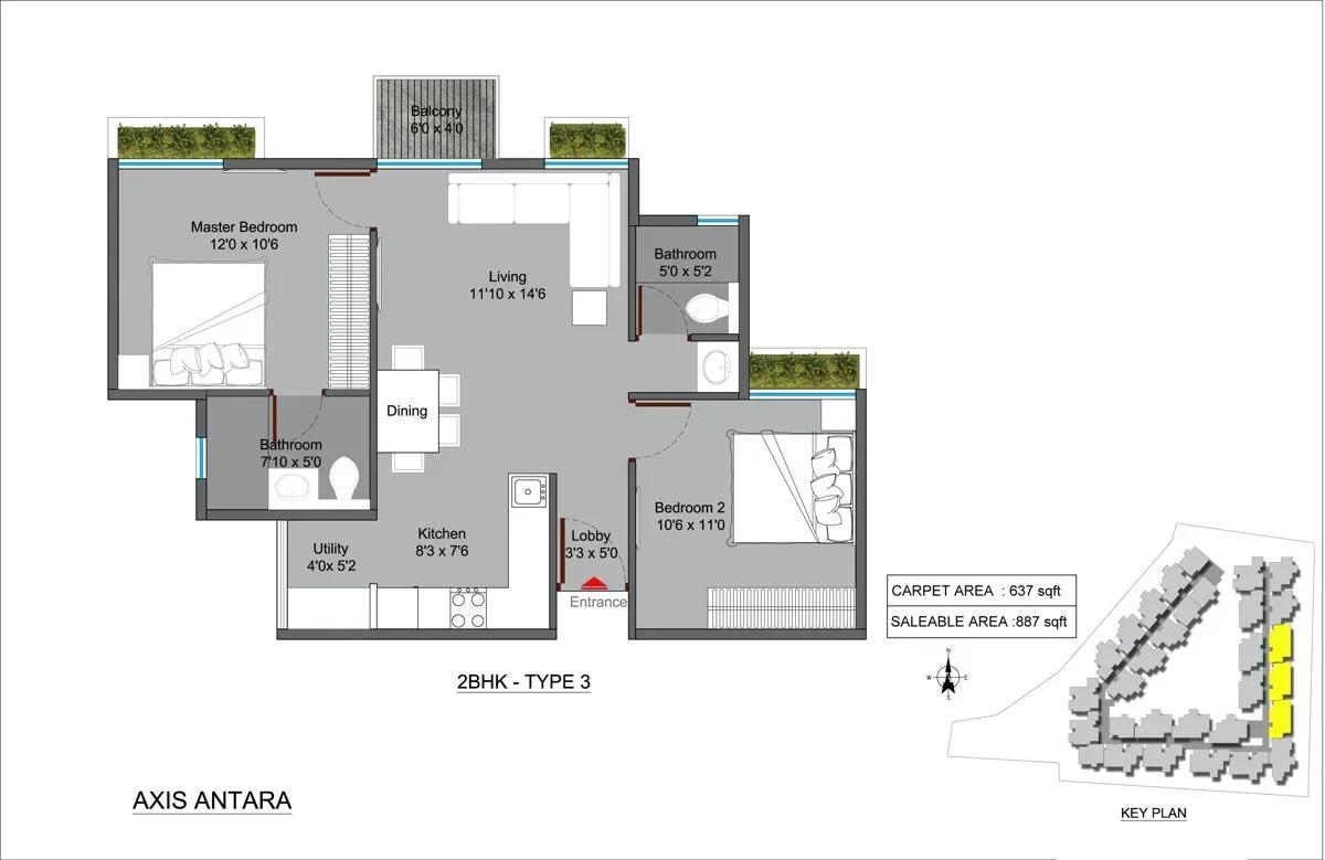 Axis Antara apartments floor plan