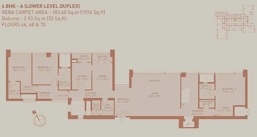 Birla Niyaara apartments floor plan