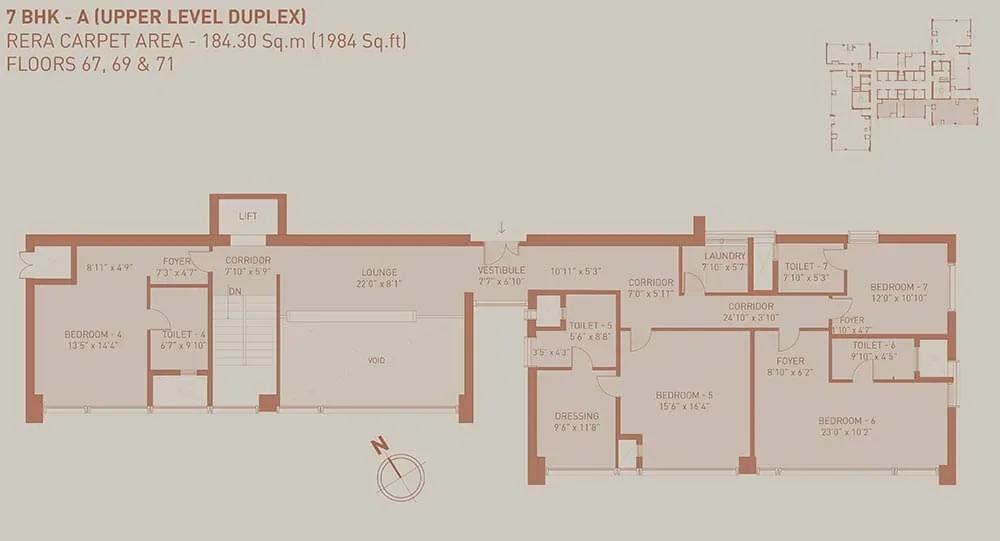 Birla Niyaara apartments floor plan