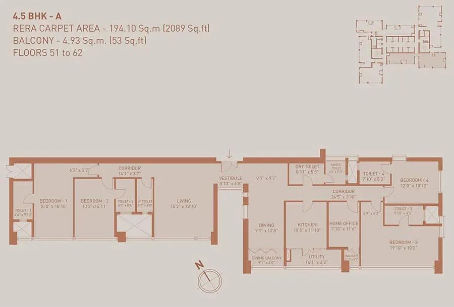 Birla Niyaara apartments floor plan