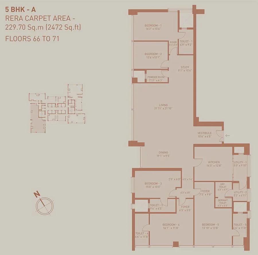 Birla Niyaara apartments floor plan
