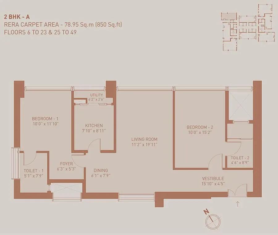 Birla Niyaara apartments floor plan
