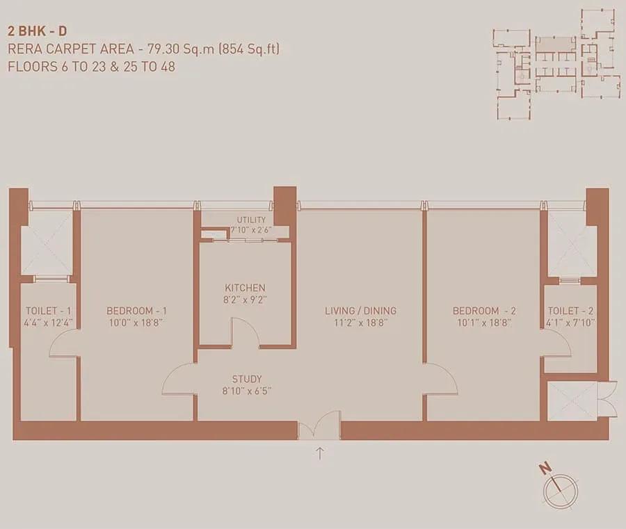 Birla Niyaara apartments floor plan