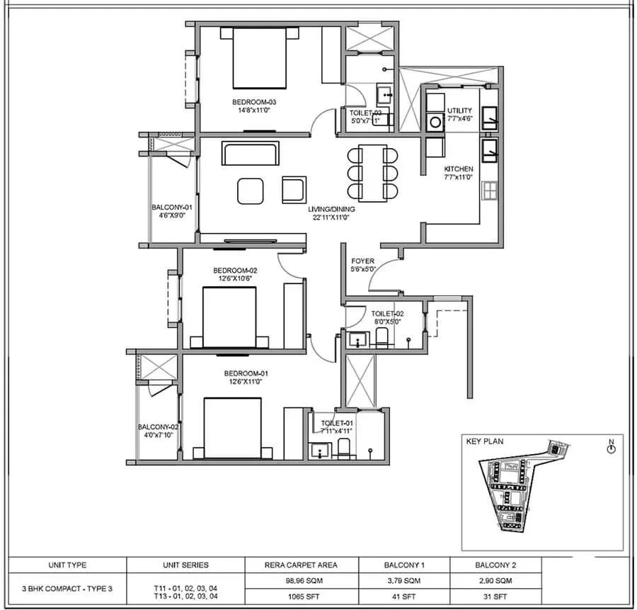 Birla Sarjapur Apartments apartments floor plan
