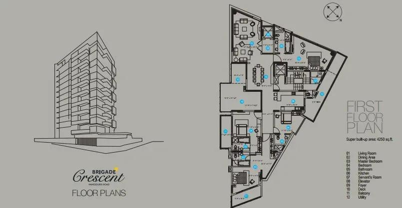 Brigade Crescent apartments master plan