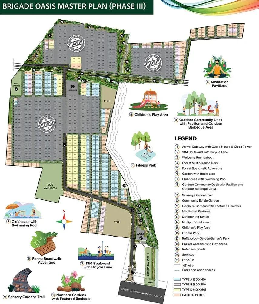 Brigade Oasis Phase 3 plots master plan