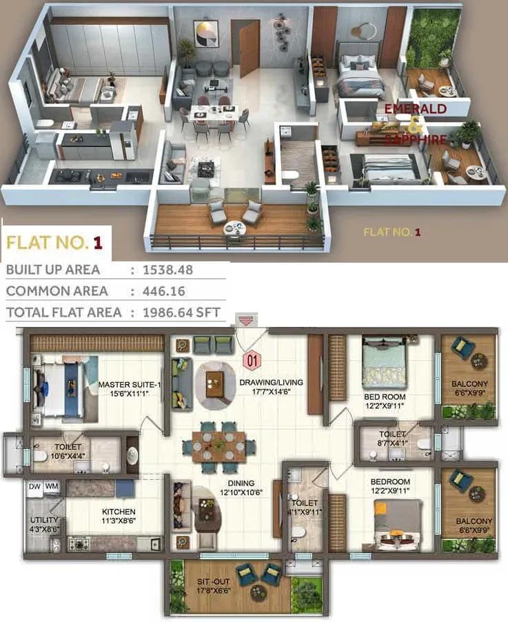 Candeur Twins apartments