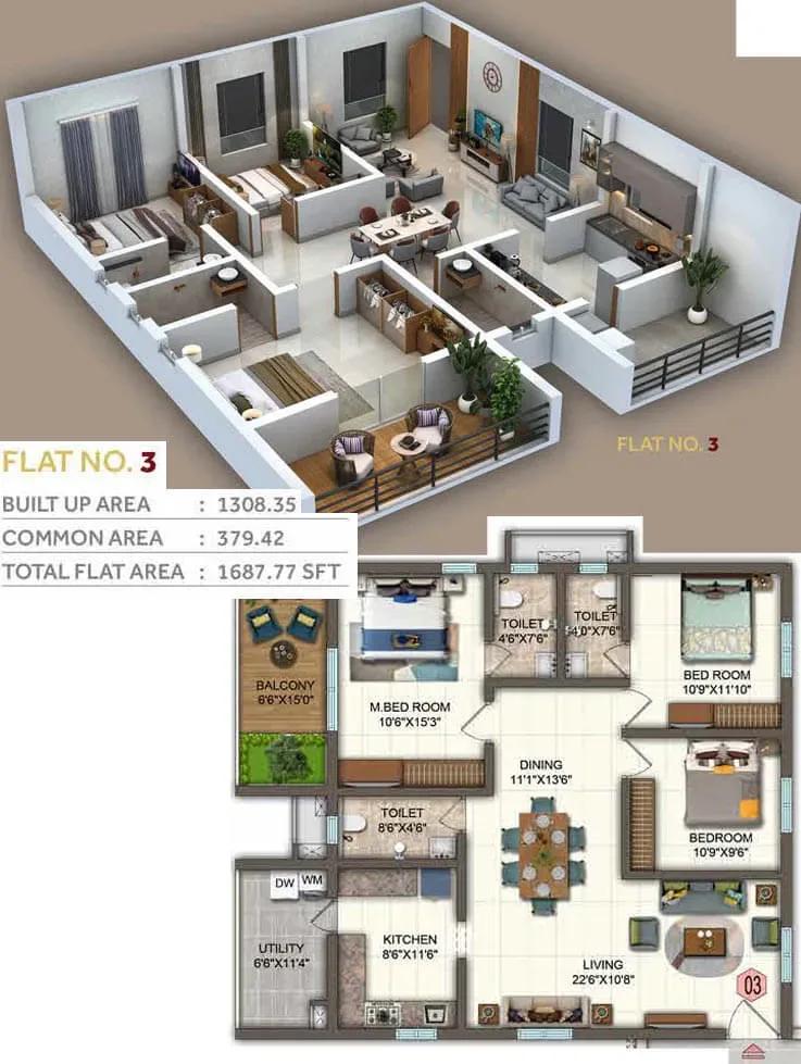 Candeur Twins apartments
