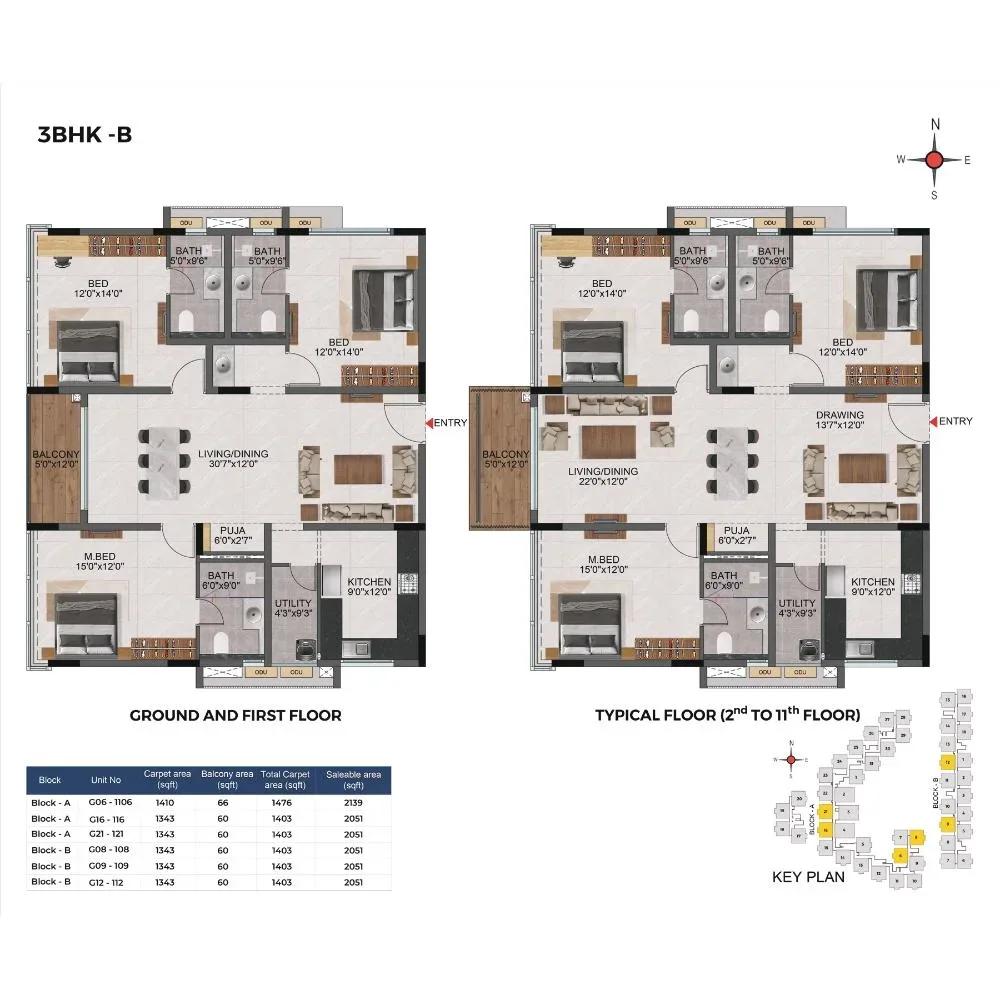 Casagrand Evon apartments floor plan