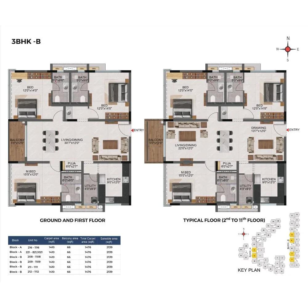 Casagrand Evon apartments floor plan